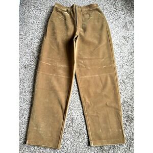 Pelle Pelle City Slicker Men's Brown Polyester Suede Pants 32 Flat Front Pockets